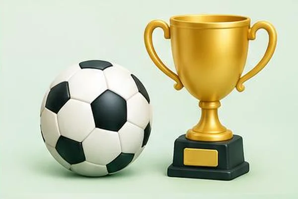 Football and trophy